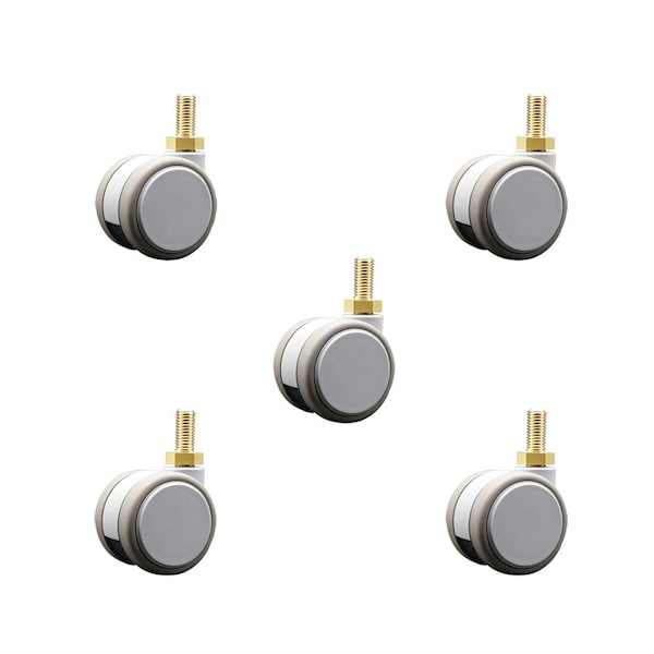 Service Caster 2 Inch MRI Safe Casters, 12mm Threaded Stem, Set of 5, 5PK SCC-TS02S50-TPR-GRY-M12X22-MRI-5 - main